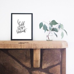 Be Bold Brave & Brilliant Download, Inspirational Print, Simple Wall Decor, Printable Minimalist Art, Nursery Kids Room Art - thumbnail 3