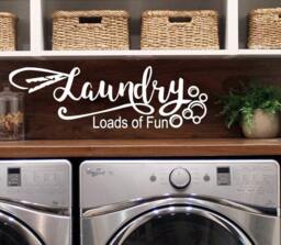 Laundry Room Vinyl Decal Door Or Wall Decor - thumbnail 1