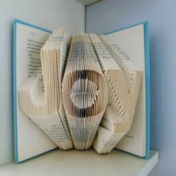 Joy - Home Decor Holiday Folded Book Art Decorative Arts Inspirational Sculpture Unique Gift - thumbnail 2