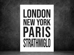 strathmiglo Iconic Bold Town Scotland Print Poster - Fife Gift Bespoke A5 A4 A3 Framed Or Unframed - thumbnail 1