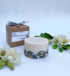 Concrete Candles, Large Two Wick Candle, Decorative Lavender Scented Thank You Gift For Her, Vegan Gifts, Candle Men