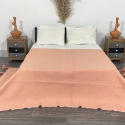 Cotton Knit Baby Blanket Handmade Moroccan Pom Cover - thumbnail 2