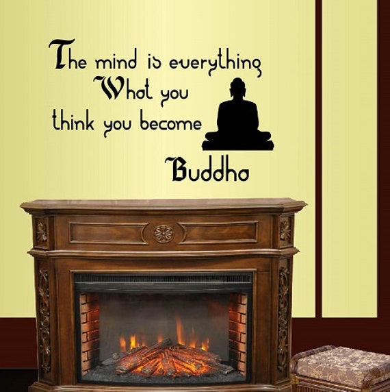 In-Style Decals Wall Vinyl Decal Home Decor Art Sticker Buddha Quote The Mind Is Everything. What You Think Become Room Mural Design 177 - image 1