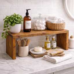 Handmade Wooden Bathroom Riser - Shelf - thumbnail 1