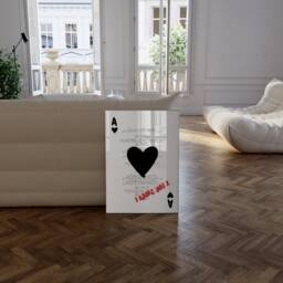Playing Card Print, Fred Again Adore U Print, You Song Lyrics, Lyric Ace Of Hearts Fred Again U - thumbnail 3