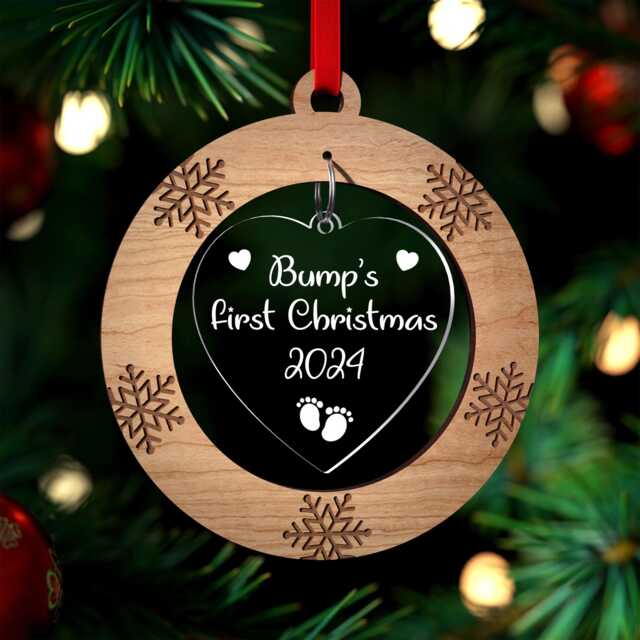 Mummy To Be Christmas Gifts - Bumps First Decoration Ornament Pregnancy Gift Baby Shower Reveal Bump Bauble - image 1