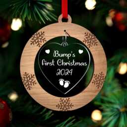 Mummy To Be Christmas Gifts - Bumps First Decoration Ornament Pregnancy Gift Baby Shower Reveal Bump Bauble - thumbnail 1