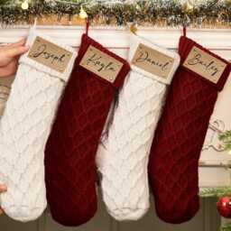 2025 Family Knitted Christmas Stockings, Personalized Stocking, Family Stockings With Name, Holiday Stocking, Christmas Gifts - thumbnail 2
