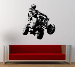 Atv Quad Bike Dirt Stunt Racing Wall Graphic Decal Sticker Vinyl Mural Boys Room Man Cave Game Garage Home Decor Free Shipping L183