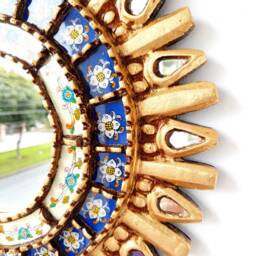 "Peruvian Mirrors ""Aztec Blue 40cm" - thumbnail 2