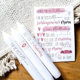 Candle Tattoos, Various Designs - Waterslide Decals Decorating Candles Sayings Mother's Day Father's - thumbnail 1
