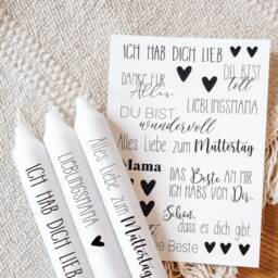 Candle Tattoos, Various Designs - Waterslide Decals Decorating Candles Sayings Mother's Day Father's - thumbnail 2
