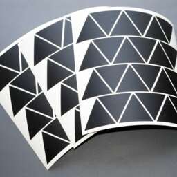 200 Gold Triangles Wall Decal, Vinyl Sticker, Nursery Removable Stickers, Geometric Decals - thumbnail 2