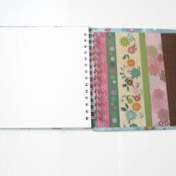 Spiral Bound Note Book Jottings For Your Ideas Blue Flower Paper Pretty Fresh Spring Gifts - thumbnail 3