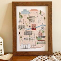 Dublin Map, Illustrated Map Of Dublin, Poster, Print, Art, Illustration, Gift, Travel, Ireland Art - thumbnail 2
