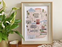 Dublin Map, Illustrated Map Of Dublin, Poster, Print, Art, Illustration, Gift, Travel, Ireland Art - thumbnail 1
