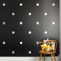 star Wall Decals Kid's Room Nursery Decor, Set Of 60 - thumbnail 2