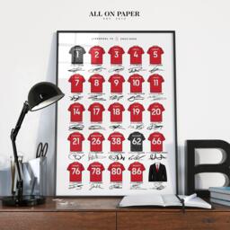 Liverpool 2024 2025 Squad Art Print Minimalist Shirt Poster Decor - thumbnail 1