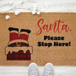 Personalised Doormat, Santa Clause Welcome Mat, Custom Personalized Door Christmas Doormat - thumbnail 2