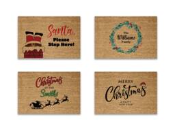 Personalised Doormat, Santa Clause Welcome Mat, Custom Personalized Door Christmas Doormat - thumbnail 1