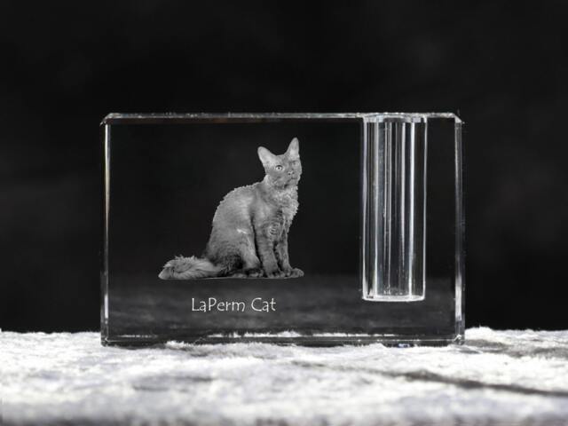 Laperm , Crystal Pen Holder With Cat, Souvenir, Decoration, Limited Edition, Collection - image 1