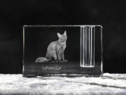 Laperm , Crystal Pen Holder With Cat, Souvenir, Decoration, Limited Edition, Collection