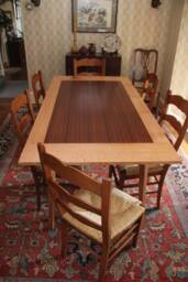 Oak & Mahogany Dining Table - Custom