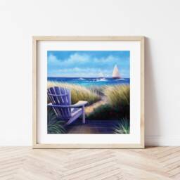 Inspirational Beach Art 8x8, 12x12, Coastal Decor Wall Art Giclee Fine Art Print Handmade Coastal Gift Nautical - thumbnail 1
