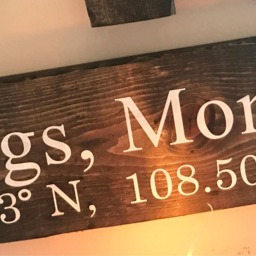 Custom Personalized Hand Painted Rustic Gps Coordinate Wall Hanging - thumbnail 2