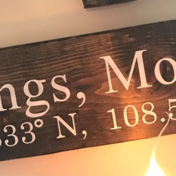 Custom Personalized Hand Painted Rustic Gps Coordinate Wall Hanging - thumbnail 3