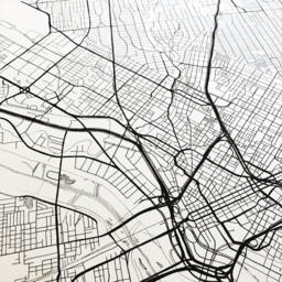 Dallas Map Street Texas City Drawing Black & White - Art Print Wedding Anniversary Graduation Moving Realtor Gift Tx Wall Decor - thumbnail 3