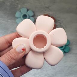 Handmade Concrete Flower Candle Holder Eco-Friendly Tapered Decor - thumbnail 3