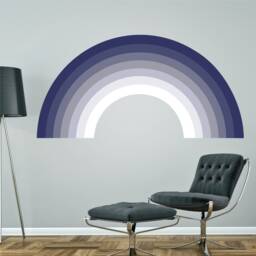 Rainbow Navy Grey & White Wall Sticker Decal
