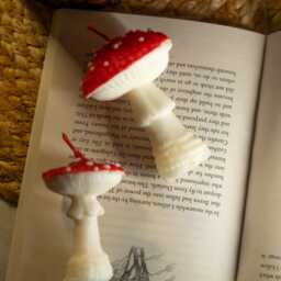 Handmade Mushroom Candles Red Amanita & Oyster Cluster - thumbnail 4