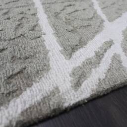 Tibetan Silk Wool Mix Rug Handknotted Geometric Design Nepal - Luxury Made To Order Carpet - thumbnail 2
