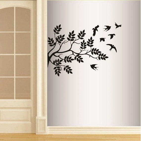 In-Style Decals Wall Vinyl Decal Home Decor Art Sticker Flying Birds Tree Branch Removable Stylish Mural Unique Design For Any Room 258 - image 1