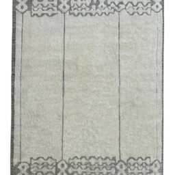 Hand-Knotted Moroccan Beni Ourain Rug, 100% Natural Wool, Modern Berber Carpet For Living Room - thumbnail 2