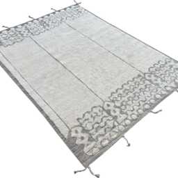 Hand-Knotted Moroccan Beni Ourain Rug, 100% Natural Wool, Modern Berber Carpet For Living Room - thumbnail 3