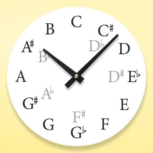 White Round Music Wall Clock - image 1