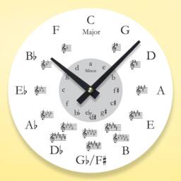 White Round Music Wall Clock - thumbnail 2