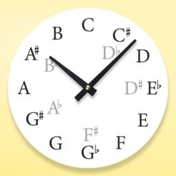 White Round Music Wall Clock - thumbnail 1