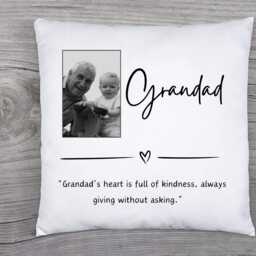Personalised Photo Cushion For Grandad, Gifts For Men, Gift Fathers Day, Grandparent Christmas Gift, Birthday Gift Granda - thumbnail 2