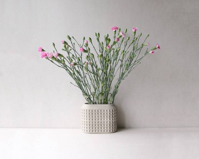 A Geometric Concrete Vase That Brings A Touch Of Serenity To Any Space With Fresh Cut Flowers - Watertight Minimalist - image 1