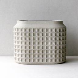 A Geometric Concrete Vase That Brings A Touch Of Serenity To Any Space With Fresh Cut Flowers - Watertight Minimalist - thumbnail 3