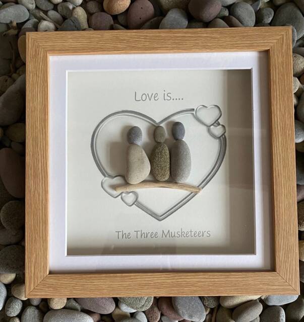 Love Is.... Friend/Friendship Pebble Picture Art - image 1