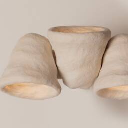 Mounted Bell Lights, Organic Wall Sconces, Natural Light Plug In, Pottery Shade, Handmade Sconce, Clay Bath Sconces - thumbnail 3