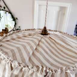 Antique Brass Pendant Light Cord Set, Linen Twist Cable, Inline Switch - Australia - thumbnail 2