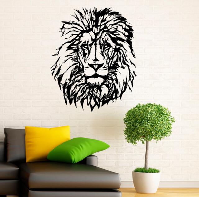 Lion Wall Decal Vinyl Stickers Wild Cat Pride Animals Home Interior Design Art Murals Bedroom Decor - 19L01N - image 1