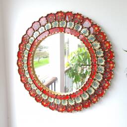"Peruvian Mirrors ""Harmonious Red 60cm"