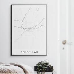 Dolgellau Map Print - Minimal Poster Art Wales - thumbnail 2
